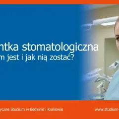 Młoda asystentka stomatologiczna w niebieskim uniformie, gotowa do pracy. Dowiedz się, kim jest i jak zostać asystentką stomatologiczną.