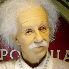 Figurka Einsteina w muzeum figur woskowych w Polsce.