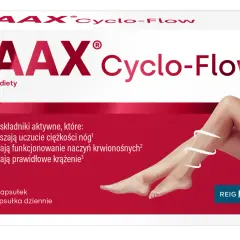 ZAAX Cyclo-Flow – najlepsza maść na obrzęki nóg. Zmniejsza ciężkość, wspiera naczynia i krążenie. 30 kapsułek.