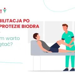 Rehabilitacja po endoprotezie biodra: fizjoterapeuta pomaga pacjentowi w ćwiczeniach. Dowiedz się, kiedy można klękać po endoprotezie biodra.