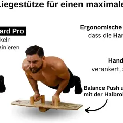 Mann macht Diamant Liegestütze auf einem Balance Board für maximalen Trizeps-Trainingserfolg.
