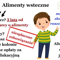 Alimenty z datą wsteczną można uzyskać do 3 lat wstecz. Dotyczy to zaległego czynszu, niespłaconych kolonii i opłat edukacyjnych.