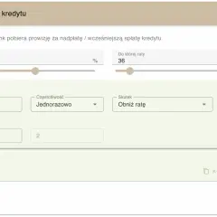 Formularz nadpłaty kredytu hipotecznego w banku Pekao SA. Możliwość jednorazowej nadpłaty 10000 zł, obniżająca ratę.