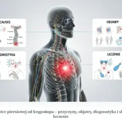 Kręgosłup piersiowy: objawy neurologiczne, przyczyny, diagnostyka i leczenie bólu w klatce piersiowej.