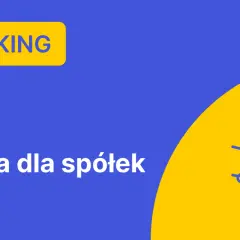 Ranking kont dla spółek z oo. Ikona uścisku dłoni symbolizuje współpracę.