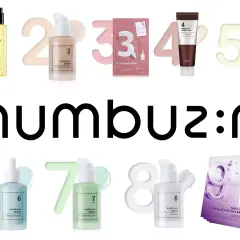 Kolekcja produktów numbuzin: olejek do demakijażu, kremowe serum, maska do twarzy, krem ujędrniający, serum z witaminą, serum do snu, serum łagodzące i maska liftingująca.