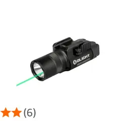 Latarka Olight Baldr Pro z zielonym laserem, idealna do precyzyjnego celowania.