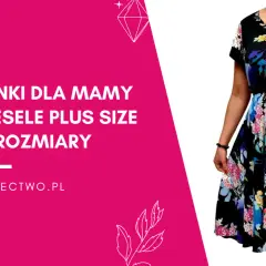 Eleganckie sukienki na wesele dla mamy puszystej. Model w kwiecisty wzór, podkreślający sylwetkę. Duże rozmiary.