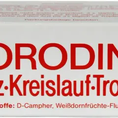 Korodin Herz-Kreislauf-Tropfen, 40 ml. Für das Herz und den Kreislauf. Enthält D-Campher und Weißdornfrüchte-Fluidextrakt.