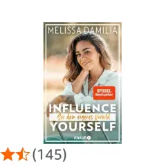 Melissa Damilia auf dem Cover ihres Buches "Influence Yourself". Sie inspiriert dazu, das eigene Vorbild zu sein.