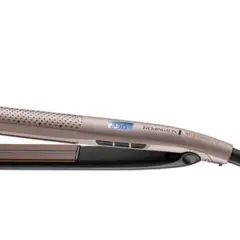 En Remington plattång med digital display, redo att locka håret med plattång för en perfekt frisyr.