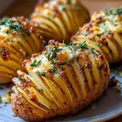 Chrupiące ziemniaki z airfryer, zapieczone z serem i ziołami. Idealna przekąska!