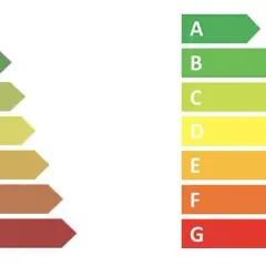 Classi energetiche da A+++ a G. La classe energetica E indica un consumo medio-alto, meno efficiente delle classi A.