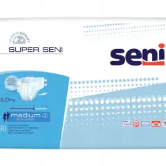 Opakowanie pieluchomajtek Super Seni Medium. Wniosek o zwrot za pieluchy z PCPR może być łatwiejszy z tymi produktami.