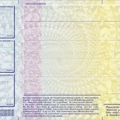 Fragment dowodu rejestracyjnego pojazdu z polami na wpisanie daty i podpisu, potwierdzający badanie techniczne.