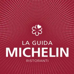 Logo La Guida Michelin con la scritta "MICHELIN RISTORANTI". Un simbolo di eccellenza per i ristoranti 3 stelle Michelin Italia.