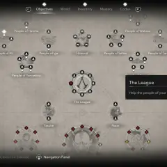 Mapa celów w nowym Assassin's Creed. Gracze mogą wybrać "The League", by pomóc ludziom swojej ligi.