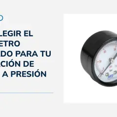 Manómetro de presión con escala en bar y psi, ideal para tu instalación de lavado a presión.