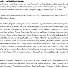Lista krajów podzielona na strefy roamingowe T-Mobile.
