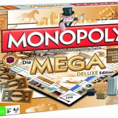 Das teuerste Brettspiel der Welt: Monopoly Mega Deluxe Edition. Mit luxuriösen Straßen und schnellem Spielspaß für die ganze Familie.