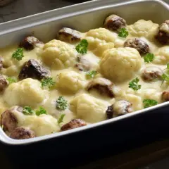 Prosta zapiekanka z kalafiorem i ziemniakami i serem, którą pokochasz