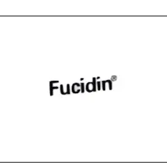 Logo Fucidin. Lek na infekcje bakteryjne skóry, który pomaga w leczeniu ran.
