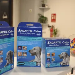 Cajas de ADAPTIL Calm, difusor y collar, para calmar la ansiedad de perros. Feromonas para perros ansiedad.