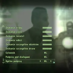 Menu gry Fallout 4, opcje graficzne i dźwiękowe. Widać polskie napisy, co sugeruje fallout 4 spolszczenie.