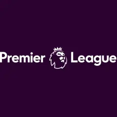 Logo Premier League z białym lwem w koronie i napisem "Premier League" na fioletowym tle.