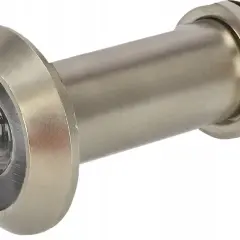 Metalowy judasz w drzwiach, pozwalający dyskretnie obserwować, kto stoi po drugiej stronie.