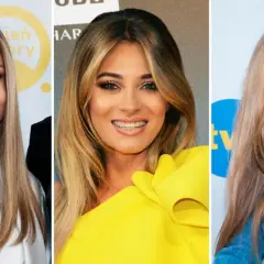 Trzy kobiety z długimi, blond włosami. Jedna w białej marynarce, druga w żółtej sukience, trzecia w dżinsowej kurtce.