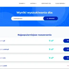Wyniki wyszukiwania domen: creativepersons.pl, creativepersons.com.pl, creativepersons.eu, creativepersons.com.