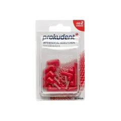 Opakowanie z czerwonymi szczoteczkami międzyzębowymi Prokudent, rozmiar ISO 2.