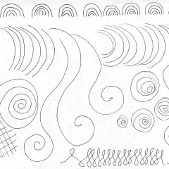 Líneas y espirales, ¡perfectos dibujos cute para dibujar! Arcos, ondas y un entramado.