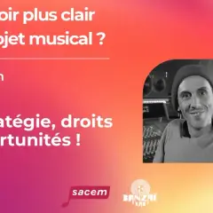 Matthieu Perrein du label Banzai Lab, expert en projet musical, parle stratégie et droits. Regardez le replay pour votre album !