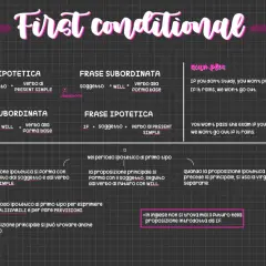 First conditional: si usa per ipotesi realizzabili e previsioni. Esempi: IF you study, you will pass.