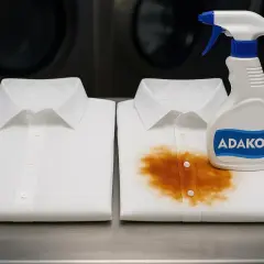 ADAKO - najlepszy odplamiacz. Jedna koszula czysta, druga poplamiona. Zobacz, jak działa!
