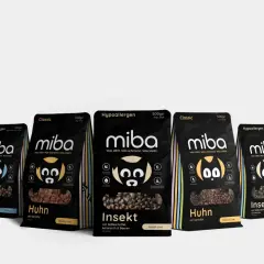 Miba Hundefutter-Sorten: Süßkartoffel, Lachs, Huhn, Insekt. Hypoallergen und Classic Linien, was ist Monoprotein?