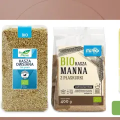 Co zrobić z ugotowanej kaszy manny? Sprawdź nasze bio produkty: kaszę z płaskurki, owsianą, mannę z płaskurki i kukurydzianą.