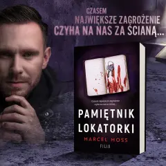 Marcel Moss, autor "Pamiętnika lokatorki", z mrocznym tłem. Prawdziwe nazwisko autora nie jest widoczne.