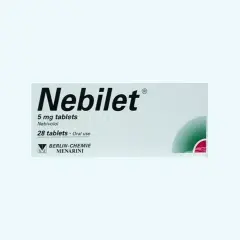 Opakowanie leku Nebilet, zawierające 28 tabletek 5 mg nebivololu do stosowania doustnego.