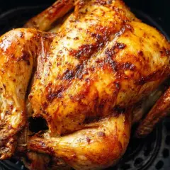 Złocisty, chrupiący kurczak z airfryer, idealny na obiad.