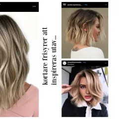 Inspireras av dessa trendiga frisyrer dam! Vågiga bobbar och texturerade axellånga klippningar med blonda slingor.