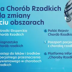 Plan dla chorób rzadkich zakłada zmiany w 6 obszarach: ośrodki eksperckie, diagnostyka, dostęp do leków, rejestr, paszport pacjenta i platforma informacyjna.