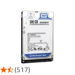 WD 500GB WD5000BEVT Festplatte, Modell WD Scorpio Blue.