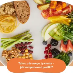 Talerz zdrowego żywienia: makaron, kasza, chleb pełnoziarnisty, fasola, ciecierzyca, orzechy – to przykłady dobrych węglowodanów.