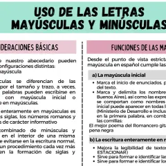 El abecedario mayúscula y minúscula se explica en este tema, detallando sus usos y funciones.