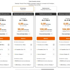Porównanie ofert światłowodu: 600 Mb/s za 0 zł przez 6 mies., 1 Gb/s za 0 zł przez 9 mies., 2 Gb/s za 0 zł przez 9 mies., 8 Gb/s za 0 zł przez 12 mies. Sprawdź cenę światłowodu!