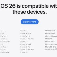 Lista urządzeń kompatybilnych z iOS 26: iPhone 16e, 16, 16 Plus, 16 Pro, 16 Pro Max, 15, 15 Plus, 15 Pro, 15 Pro Max, 14, 14 Plus, 14 Pro, 14 Pro Max, 13, 13 mini, 13 Pro, 13 Pro Max, 12, 12 mini, 12 Pro, 12 Pro Max, 11, 11 Pro, 11 Pro Max, SE (2. gen....