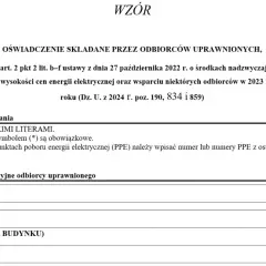 Oświadczenie odbiorcy uprawnionego: Jak obniżyć rachunki za prąd?
